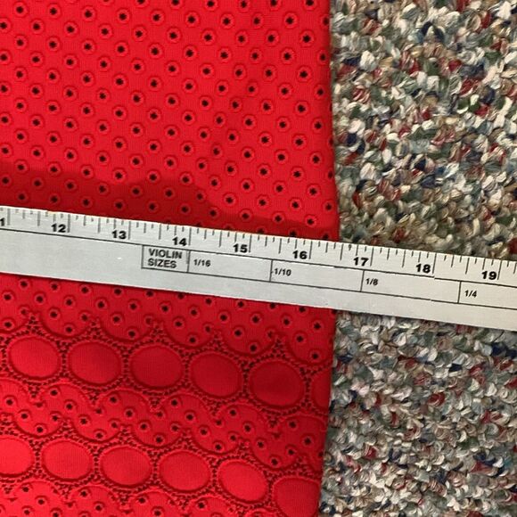 Julia Jordan Red Black Eyelet Elbow Sleeve Knee Length Bodycon Dress Size 4 - Picture 14 of 14